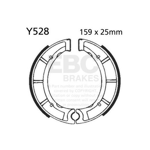 BRAKE SHOE SET EBC Y528 INCLUDINGS SPRINGS