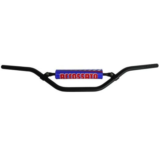 HANDLEBAR ACCOSSATO ALUMINIUM, 22 MM CRNI