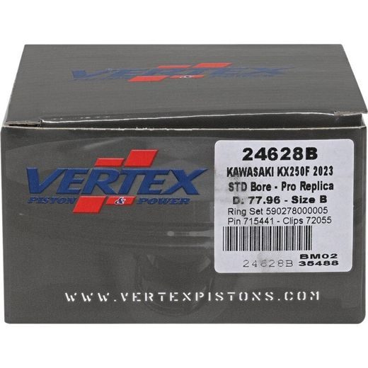 COMPLETE PISTON VERTEX 24628B CYLINDER 78MM D 77,96MM