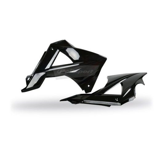 RADIATOR SCOOPS POLISPORT 8413300007 (PAIR) CRNI