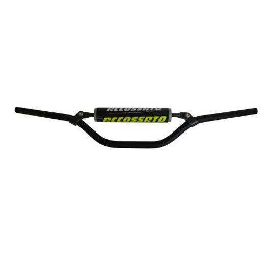 HANDLEBAR ACCOSSATO ALUMINIUM, 22 MM CRNI