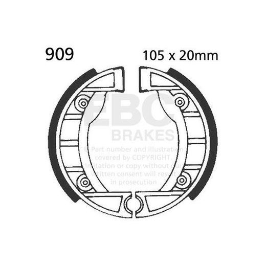 BRAKE SHOE SET EBC 909