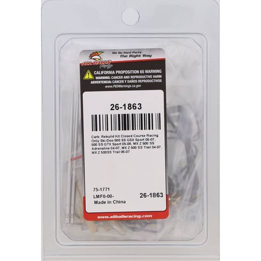 CARBURETOR REBUILD KIT ALL BALLS RACING CARK26-1863