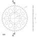 REAR ALU SPROCKET SUPERSPROX RAL-478:43-GRN GREEN 43T, 520