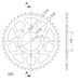 REAR ALU SPROCKET SUPERSPROX RAL-1332:46-BLK CRNI 46T, 525