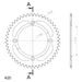REAR ALU SPROCKET SUPERSPROX RAL-209:48-BLU PLAVI 48T, 420
