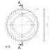 REAR ALU SPROCKET SUPERSPROX RAL-452:40-ORG ORANGE 40T, 415