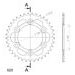 REAR ALU SPROCKET SUPERSPROX RAL-745:37-BLK CRNI 37T, 525
