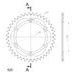 REAR ALU SPROCKET SUPERSPROX RAL-808:40-BLK CRNI 40T, 520