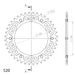 REAR SPROCKET SUPERSPROX STEALTH RST-1308:41-SLV SILVER 41T, 520