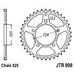 LANČENIK ZADNJI JT JTR 898-38ZBK 38T, 525 BLACK ZINC