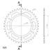 REAR ALU SPROCKET SUPERSPROX RAL-405:41-RED CRVEN 41T, 520