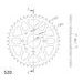 REAR ALU SPROCKET SUPERSPROX RAL-273:42-ORG ORANGE 42T, 520