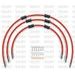 STANDARD FRONT BRAKE HOSE KIT VENHILL POWERHOSEPLUS KAW-11005FS-RD (3 HOSES IN KIT) RED HOSES, STAINLESS STEEL FITTINGS