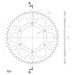 REAR ALU SPROCKET SUPERSPROX RAL-210:54-BLK CRNI 54T, 520