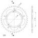 REAR ALU SPROCKET SUPERSPROX RAL-1800:43-BLK CRNI 43T, 530
