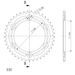 REAR ALU SPROCKET SUPERSPROX RAL-1306:41-BLK CRNI 41T, 530