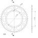 REAR ALU SPROCKET SUPERSPROX RAL-1515:47-BLK CRNI 47T, 520