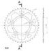 REAR ALU SPROCKET SUPERSPROX RAL-743:42-BLK CRNI 42T, 520
