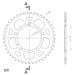 REAR ALU SPROCKET SUPERSPROX RAL-7:45-BLU PLAVI 45T, 525