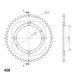 REAR ALU SPROCKET SUPERSPROX RAL-1140:46-BLK CRNI 46T, 428
