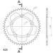 REAR ALU SPROCKET SUPERSPROX RAL-4:47-GLD ZLATO 47T, 420