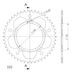 REAR ALU SPROCKET SUPERSPROX RAL-1792:46-BLK CRNI 46T, 525