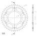 REAR SPROCKET SUPERSPROX STEALTH RST-480:44-GLD ZLATO 44T, 525
