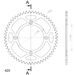 REAR ALU SPROCKET SUPERSPROX RAL-209:55-BLK CRNI 55T, 420