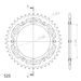 REAR SPROCKET SUPERSPROX STEALTH RST-1307:42-GLD ZLATO 42T, 525
