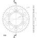 REAR ALU SPROCKET SUPERSPROX RAL-479:44-RED CRVEN 44T, 530