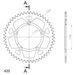 REAR ALU SPROCKET SUPERSPROX RAL-4:49-RED CRVEN 49T, 420