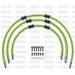 STANDARD FRONT BRAKE HOSE KIT VENHILL POWERHOSEPLUS KAW-7017FB-GR (3 HOSES IN KIT) GREEN HOSES, BLACK FITTINGS