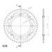 CHAIN KIT EK - SILVER CHAIN 428 DEH, NON-SEALED, CHK FRONT SPROCKET SUPERSPROX, CHK REAR SPROCKET SUPERSPROX STEALTH FOR GAS GAS MC 85 2022-2024