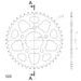REAR ALU SPROCKET SUPERSPROX RAL-728:43-RED CRVEN 43T, 520