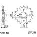 CHAIN KIT EK - SILVER CHAIN 520 MRD, NON-SEALED, CHK FRONT SPROCKET JT, CHK REAR SPROCKET JT FOR HONDA XR 500 R 1981-1985
