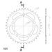 REAR ALU SPROCKET SUPERSPROX RAL-7_520:39-BLK CRNI 39T, 520