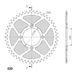 REAR ALU SPROCKET SUPERSPROX RAL-2802/2:48-SLV SILVER 48T, 520