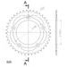 REAR ALU SPROCKET SUPERSPROX RAL-28:41-BLK CRNI 41T, 520