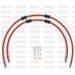 CROSSOVER FRONT BRAKE HOSE KIT VENHILL POWERHOSEPLUS YAM-6028FS-RD (2 HOSES IN KIT) RED HOSES, STAINLESS STEEL FITTINGS