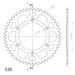 REAR ALU SPROCKET SUPERSPROX RAL-8000:51-BLK CRNI 51T, 520