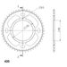 REAR ALU SPROCKET SUPERSPROX RAL-1763:49-BLK CRNI 49T