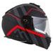 FULL FACE HELMET CASSIDA MODULO 2.0 PROFILE MATT BLACK/ GREY/ RED XS