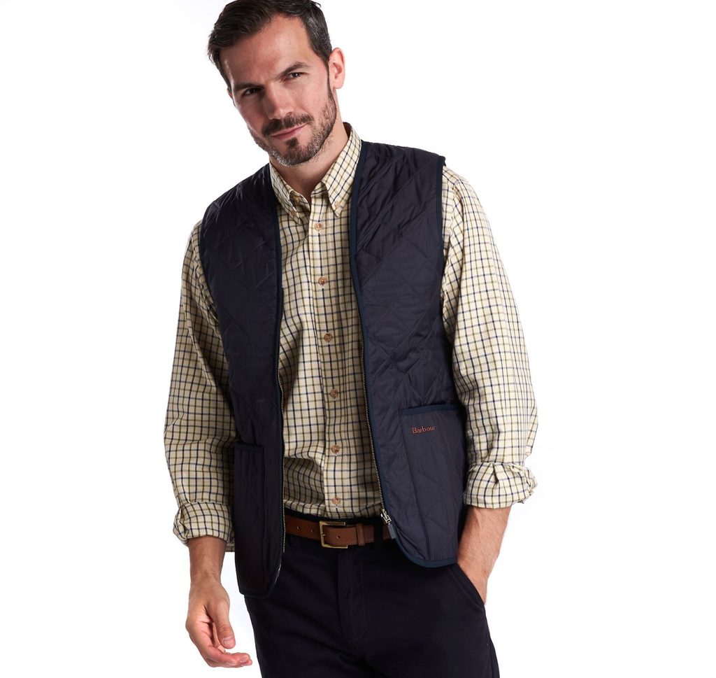 Gentleman Store - Prošiveni termo prsluk za voštane jakne Barbour - navy -  Barbour - Jakne i kaputi - Odjeća