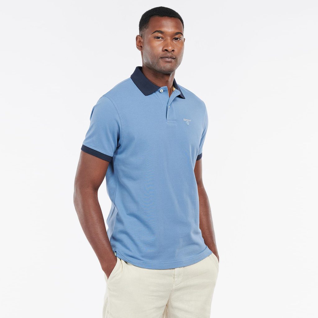 Gentleman Store - Pamučna polo majica Barbour Lynton - Force Blue - Barbour  - Polo majice - Odjeća