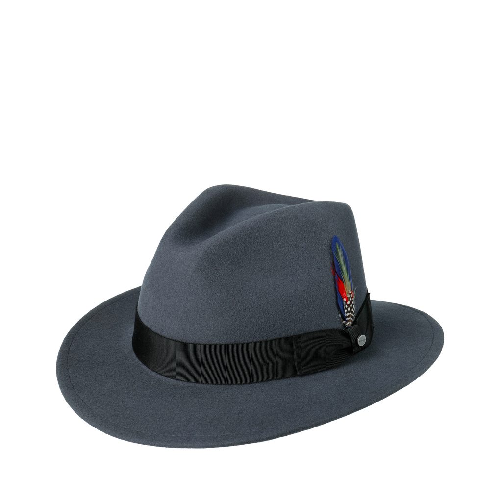 Gentleman Store - Zimski šešir Stetson Traveller Woolfelt od vunenog filca-  Grey - Stetson - Šeširi i kape - Odjeća