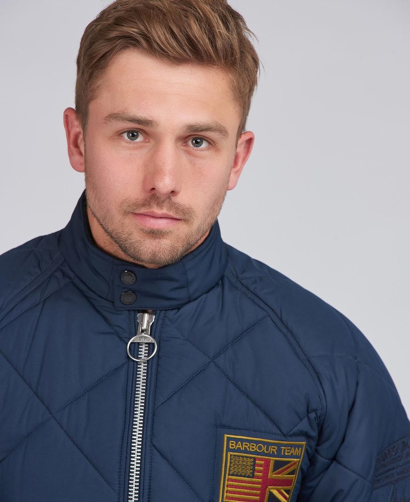 Gentleman Store - Prošivena jakna Barbour International Steve McQueen™  Quilted Merchant Jacket - Navy - Barbour International - Jakne i kaputi -  Odjeća