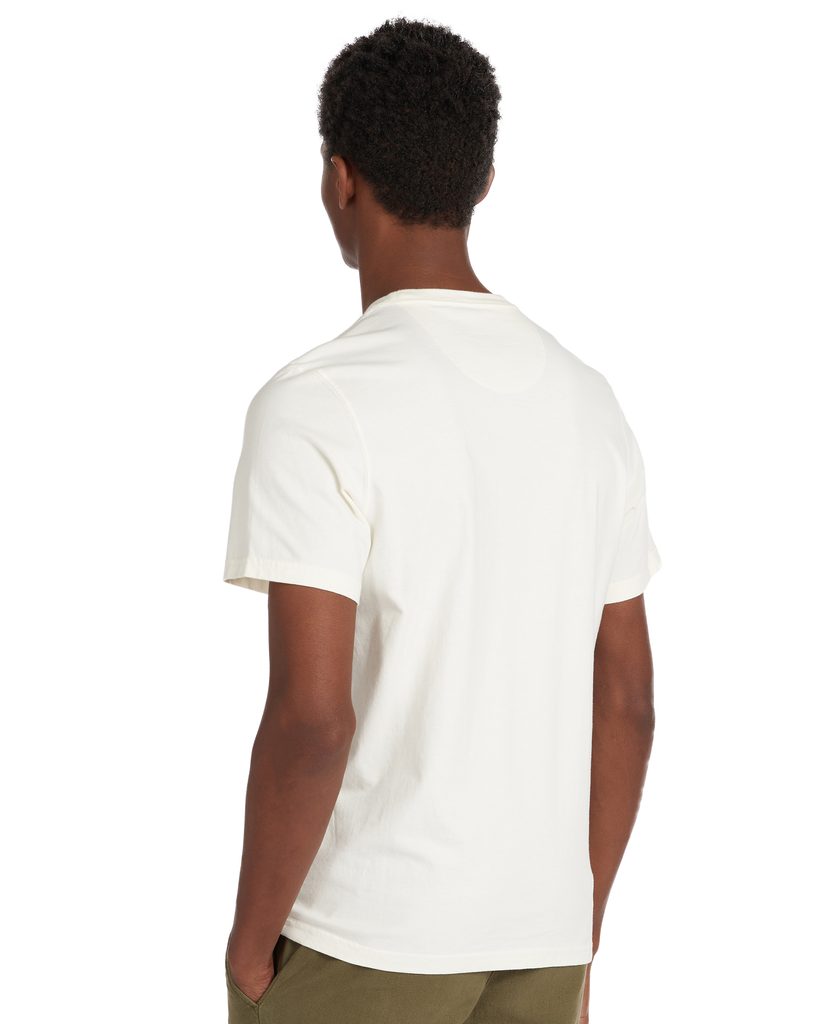 Gentleman Store - Majica s kratkim rukavima s motivom svjetionika Barbour  Bressay – krem bijela - Barbour - Majice - Odjeća