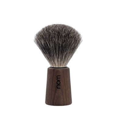 Četka za brijanje nom THEO od dlaka jazavca (pure badger, tamni jasen)