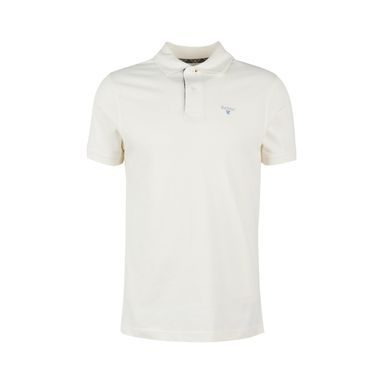 Barbour Tartan Poloshirt Pique — Whisper Classic White